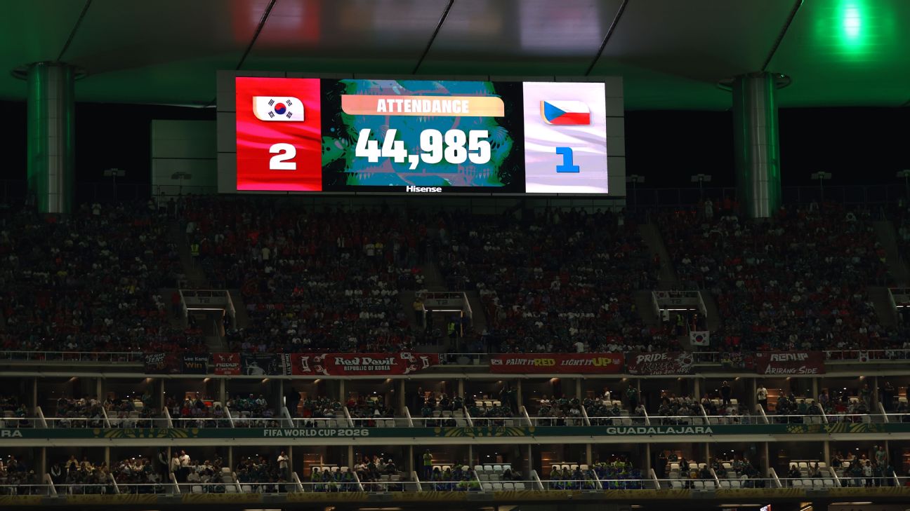 FIFA为南韩对捷克比赛上座数据辩护，4.5万人数遭空座质疑